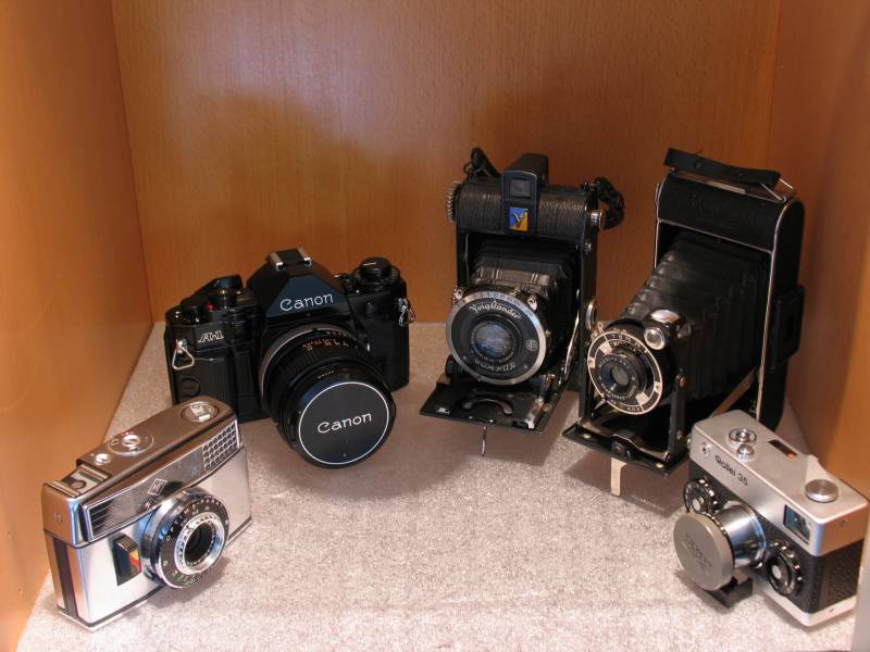 Kameras in der Vitrine